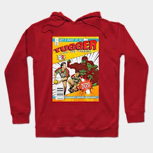 Retro Rabbitohs - Comic Book Style - TUGGER & THE FALCON Hoodie